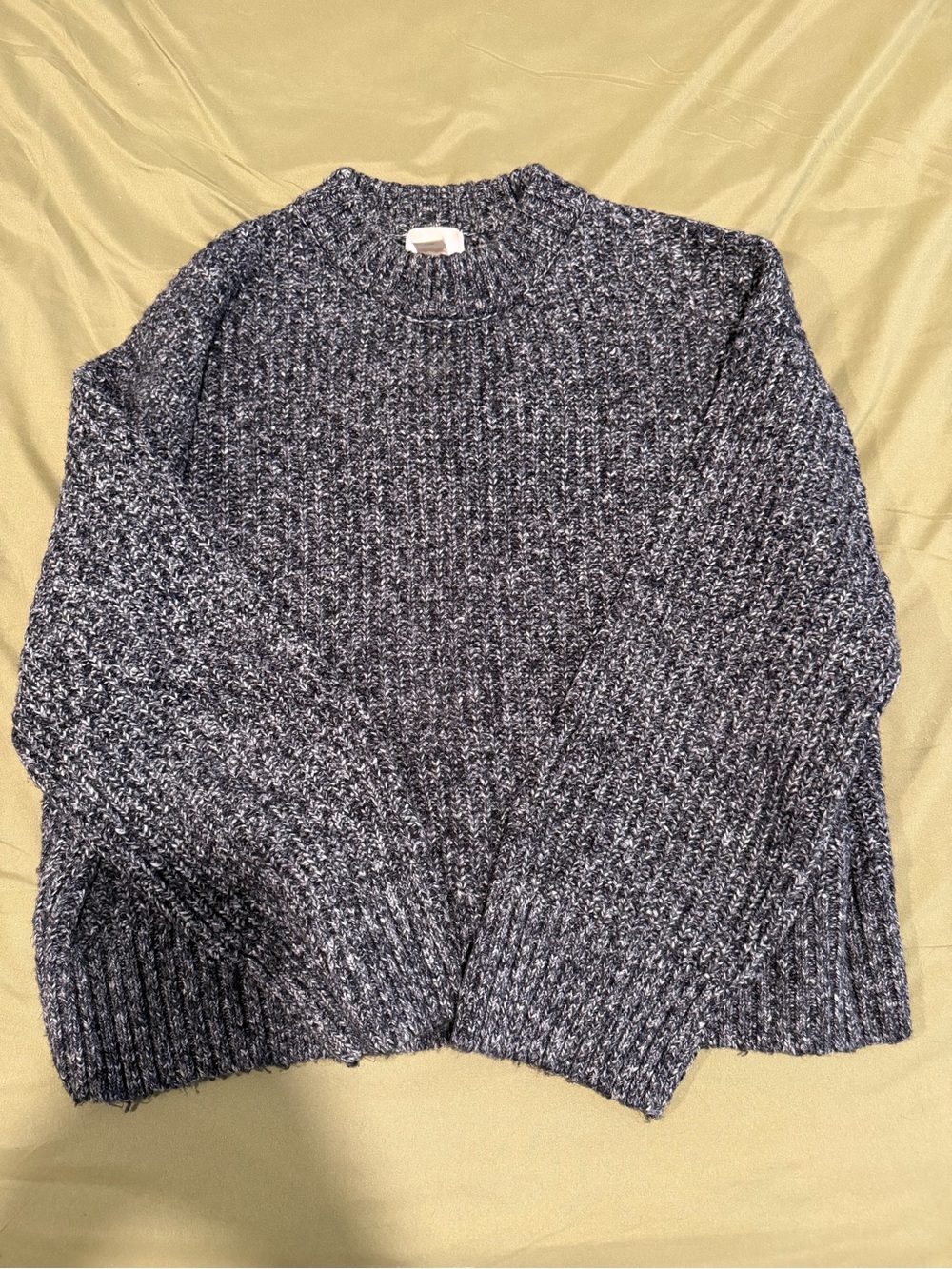 H&M Women's Marled Dark Gray Crewneck Sweater